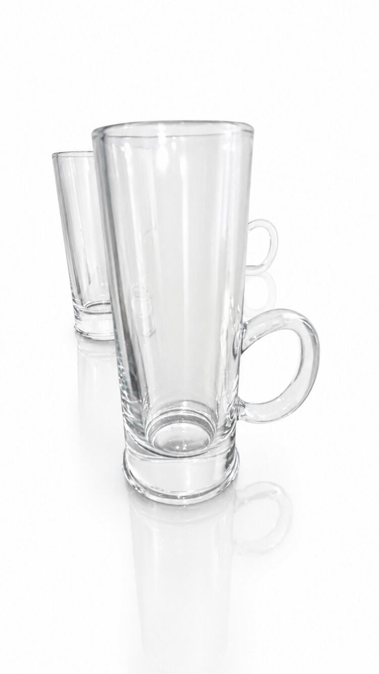 Set of 6 Arcoroc France Islande Handled Shot Glasses 1.9 oz Heavy Clear Glass...